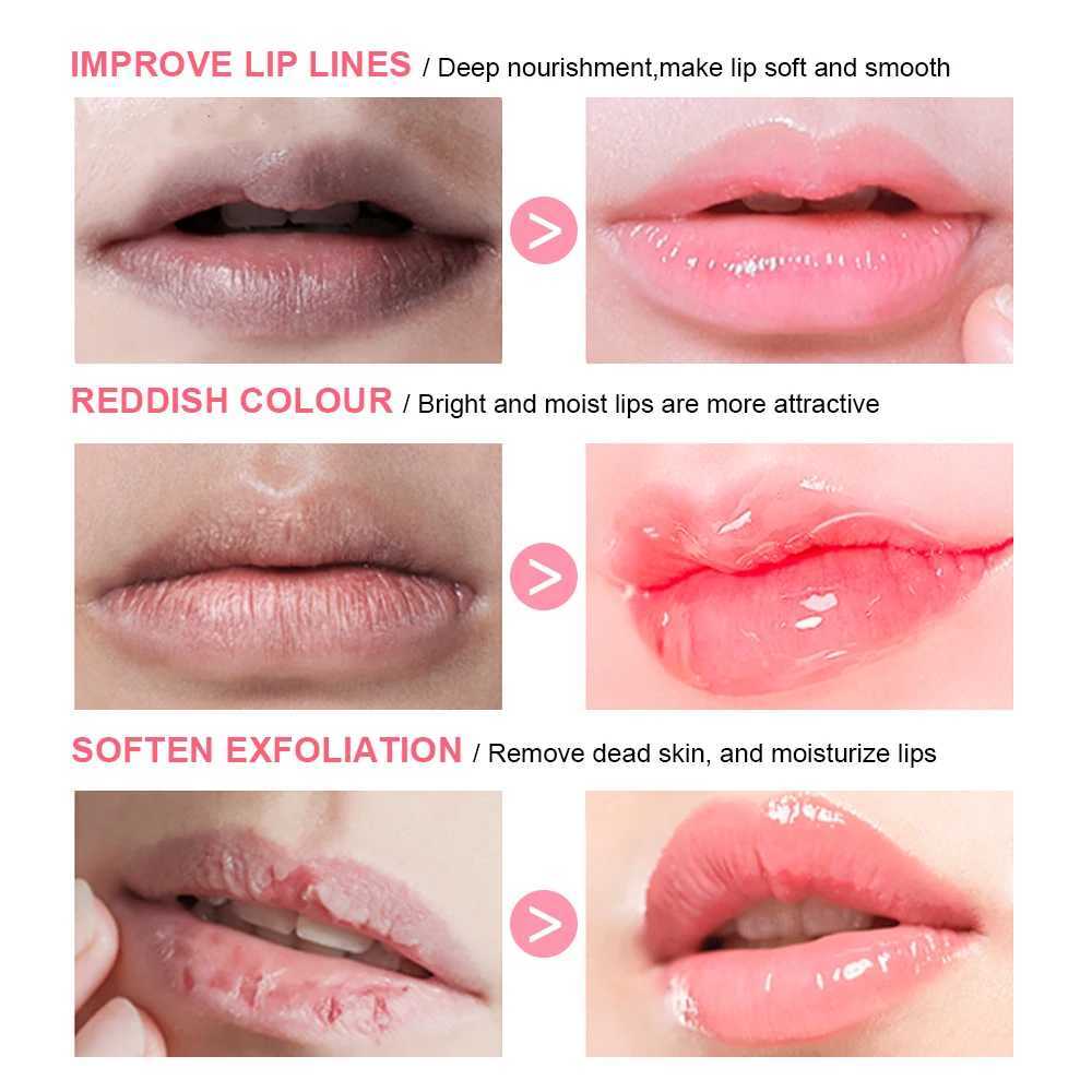 Bright pink lipstick reduces lip line lipstick moisturizes and removes dead skin and fruit flavor moisturizing Korean lipstick W250407