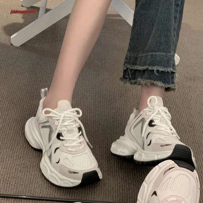 Women ary Chunky Sneakers Mesh Breathable Increased Internal Trainers Sports Running Casual Ladies Fiess Vulcanize Shoes ddmypanda
