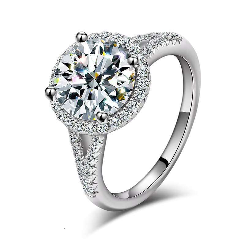 Fine Jewelry Eernity 3ct 9mm Moissanite Ring 925 Sterling Silver Iced Out Engagement Ring for Men Women
