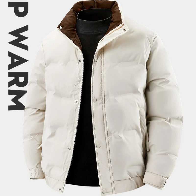 Winter Mens Casual Short Puffer Jacket White Duck Down Coats Men Winter Quality Coat Male Outdoor Windproof Thicker Warm ParkasT251107
