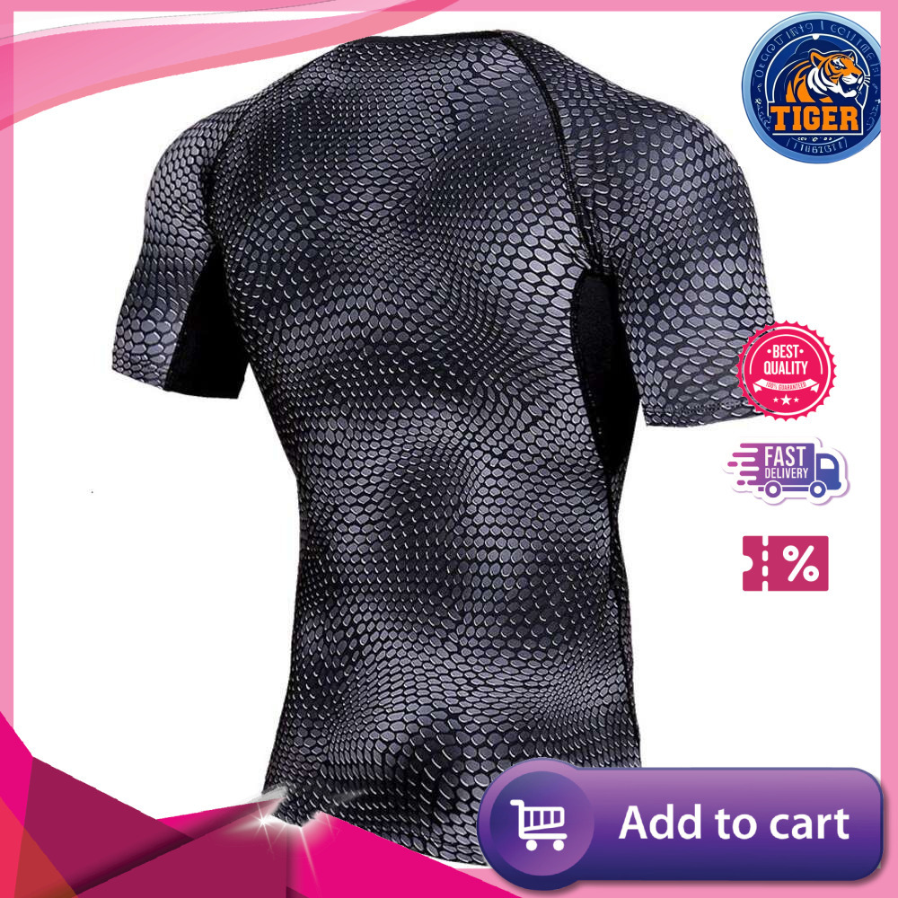 Ddmytiger Tight Top For Men S Sports Running Short Sleeved Fiess Quick Drying T Shirt With High Elasticity Breathable And Sweat Wicking During Trainin