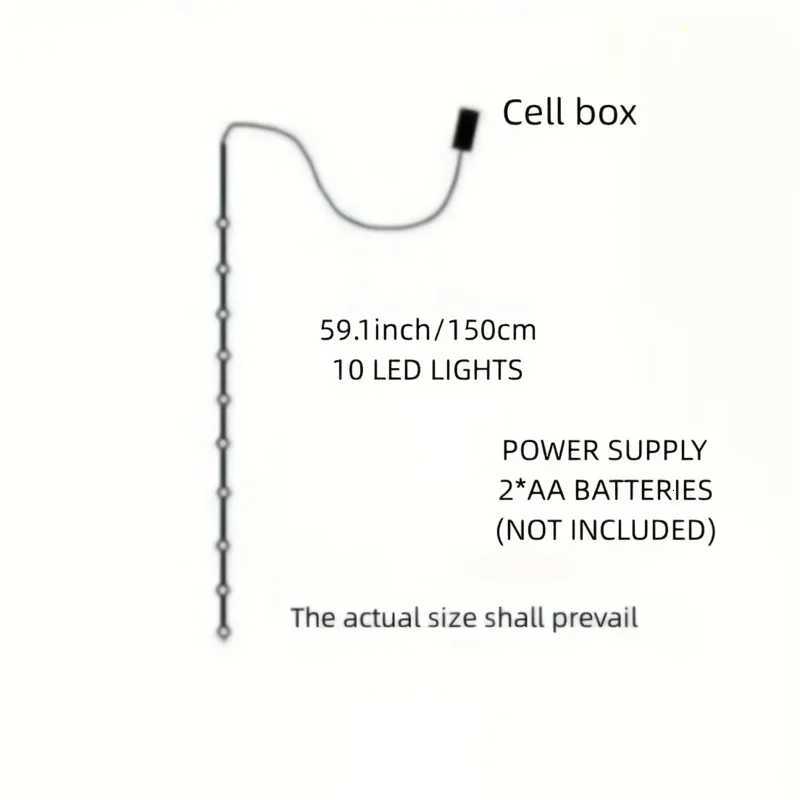 1pc Halloween String Lights Battery Powered Halloween Indoor Outdoor Lighting For Home Bedroom Birthday Party Theme Party W251107