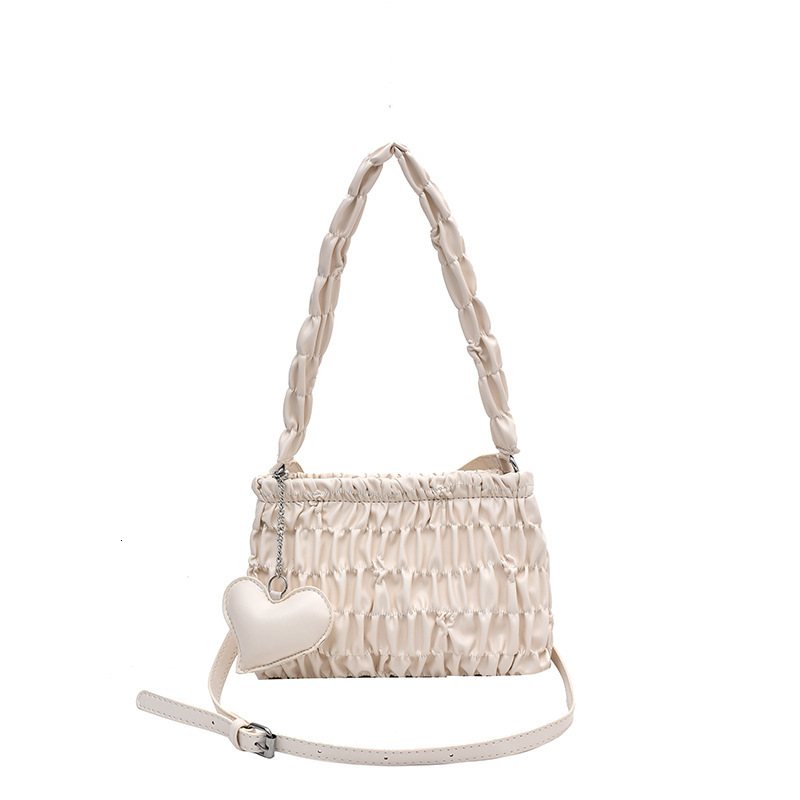 2025S Designer Women S Bag Autumn Armpit Women S New Pleated Small Square Bag Versatile Single Shoulder Casual Crossbody Bag