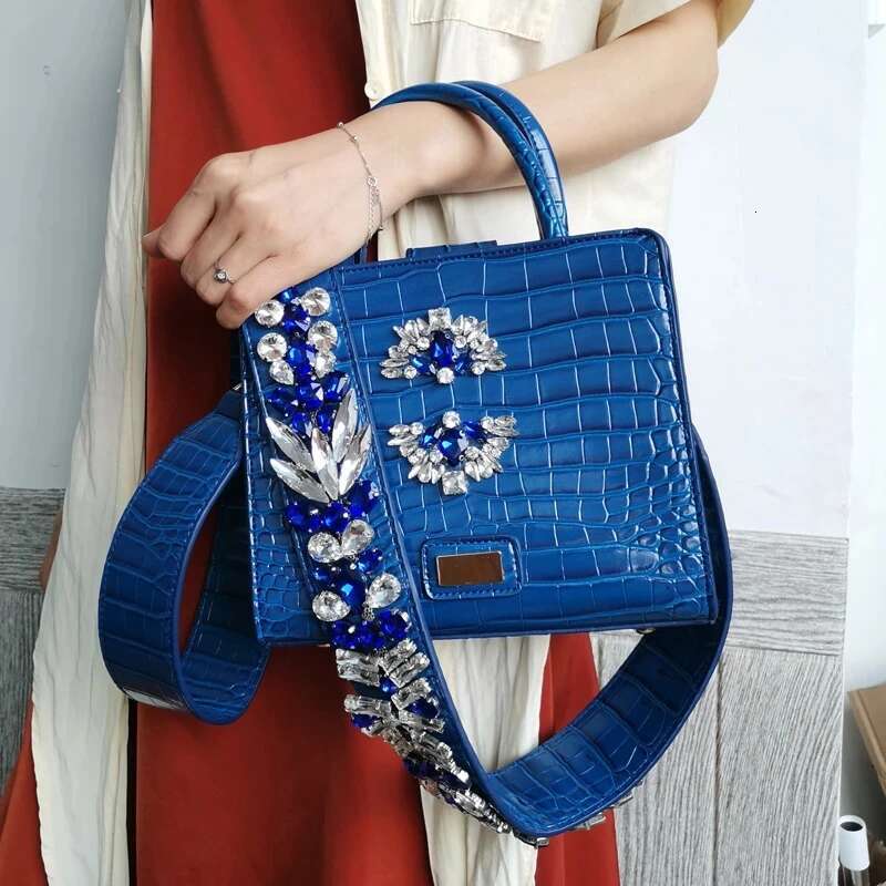 Hot Sales Crystal Strap Nice Dia Women Brand Designer Tote Handbag Fashion Lady Purse
