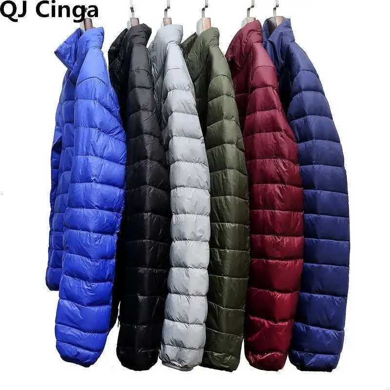 Lightweight Warm Coat Mens Winter Parkas Jacket Royal Blue Black Gray Red Green Male Light And Thin CoatsT251107