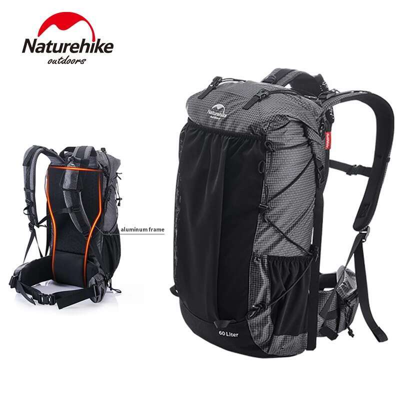 Naturehike Ultralight Backpack 60+5L/40L Frame Waterproof Travel Bag Large Capacity Camping Outdoor Hiking With Rain Cover
