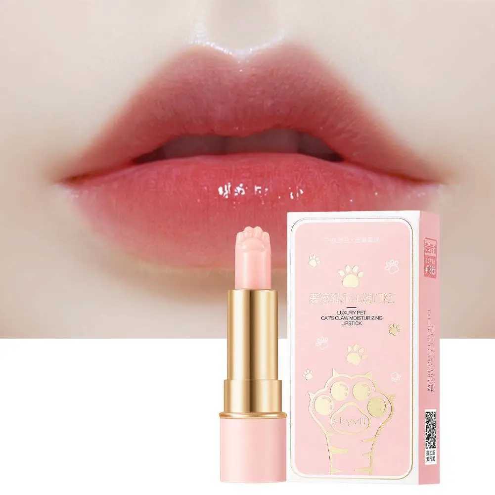 Moisturizing temperature color changing lipstick cute cat paw lipstick color changing lipstick W250407