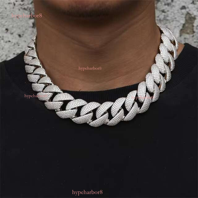 22mm Big Size Heavy Iced Out Bg Hip Hop Cuban k Chain for Men Women Fashion Gold Thick Miami Brass Cz Dia Necklace