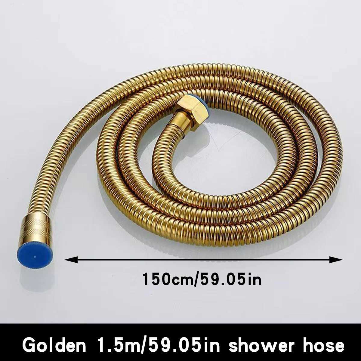 Gold Shower Hose Stainless Steel Material Double Buckle Design Handheld Shower Hose Suitable for Most Bathro Showers Y251107