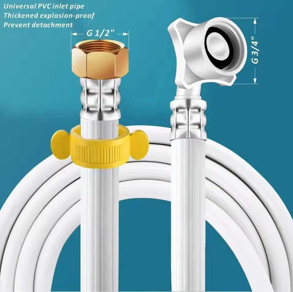 80/100/150/200/300/500cm Long Explosion-Proof Washing hine Hose G1/2-G3/4 Inch Water Inlet ible Pipe Bathro Plumbing Y251107