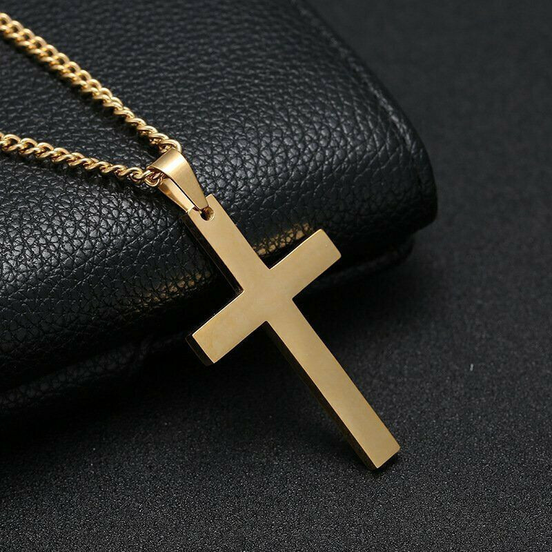 Fashionable, simple versatile necklace for both men and women, trendy cross pendant