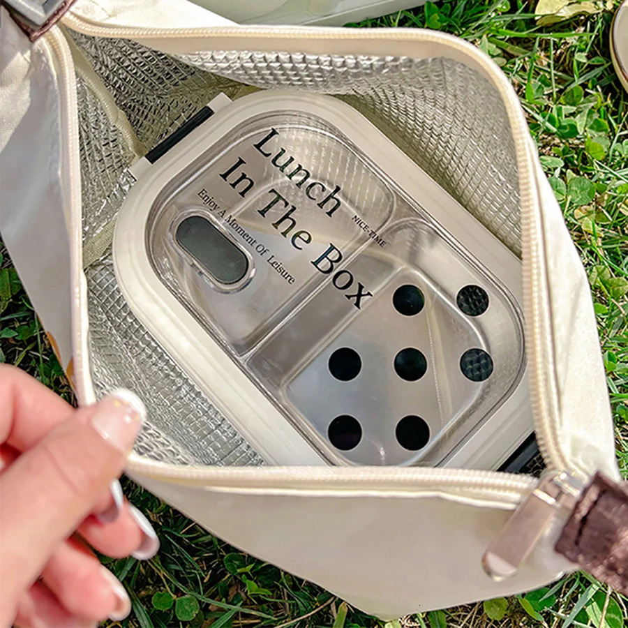 waterproof lunch box bag student picnic storage large capacity handbag 250401