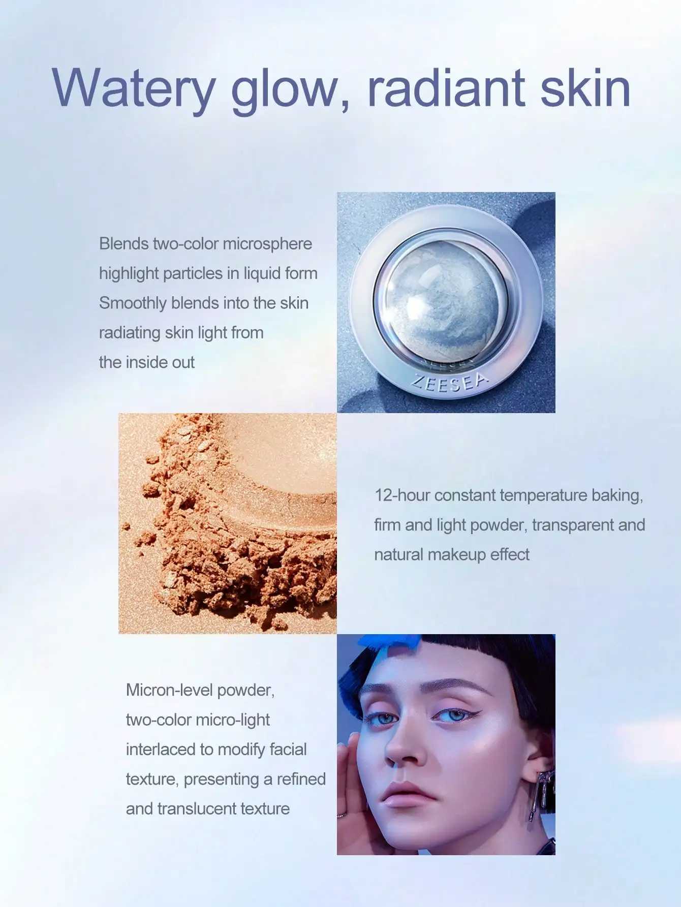 Zeesea Interstellar Highlight Powder Makeup for WomenXJ250407