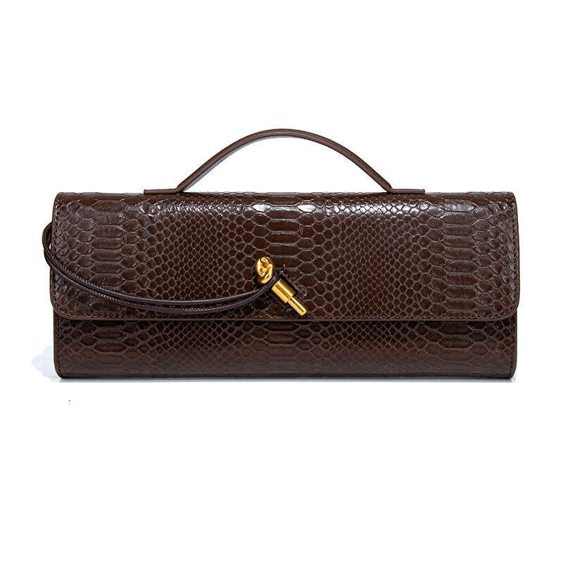 High end Handheld Banquet Bag for Women, Horizontal Version, Trendy Stone Pattern Bar Retro niche Single Shoulder Crossbody Bag, 2025 New Casual and V