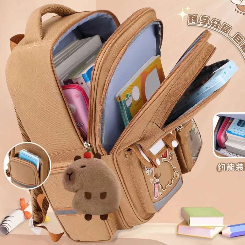 Capybara Cute Backpack Plush Schoolbag Cartoon Soft Funny Animal Large Capacity Stuffed Unisex Y2k Aesthetic Backpacks