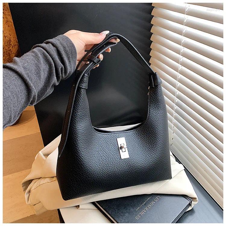 Hobo Brand Designer PU Leather Women's Shoulder Bag Retro Lock Crossbody Hobos Handbag