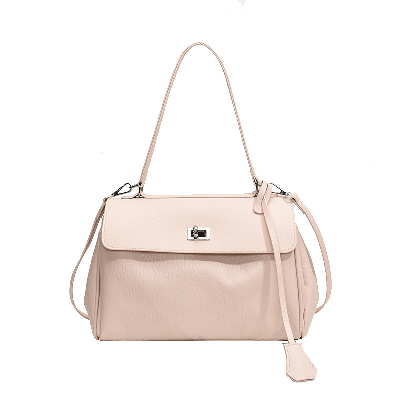 2025S Designer Women S Bag Korean Niche Hand Held Commuting Women S New Trendy Single Shoulder Kelly Large Capacity PU Crossbody Bag