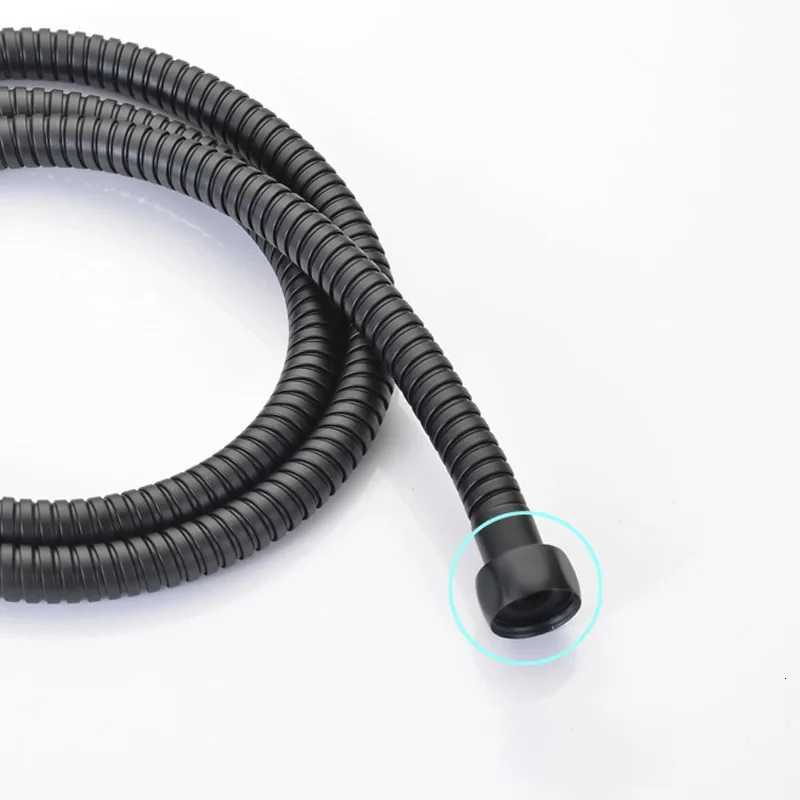 Black/Chre Stainless Steel ible Shower Hose Bathro Accessories Shower Pipe High Strength Hot and Cold Hose Y251107