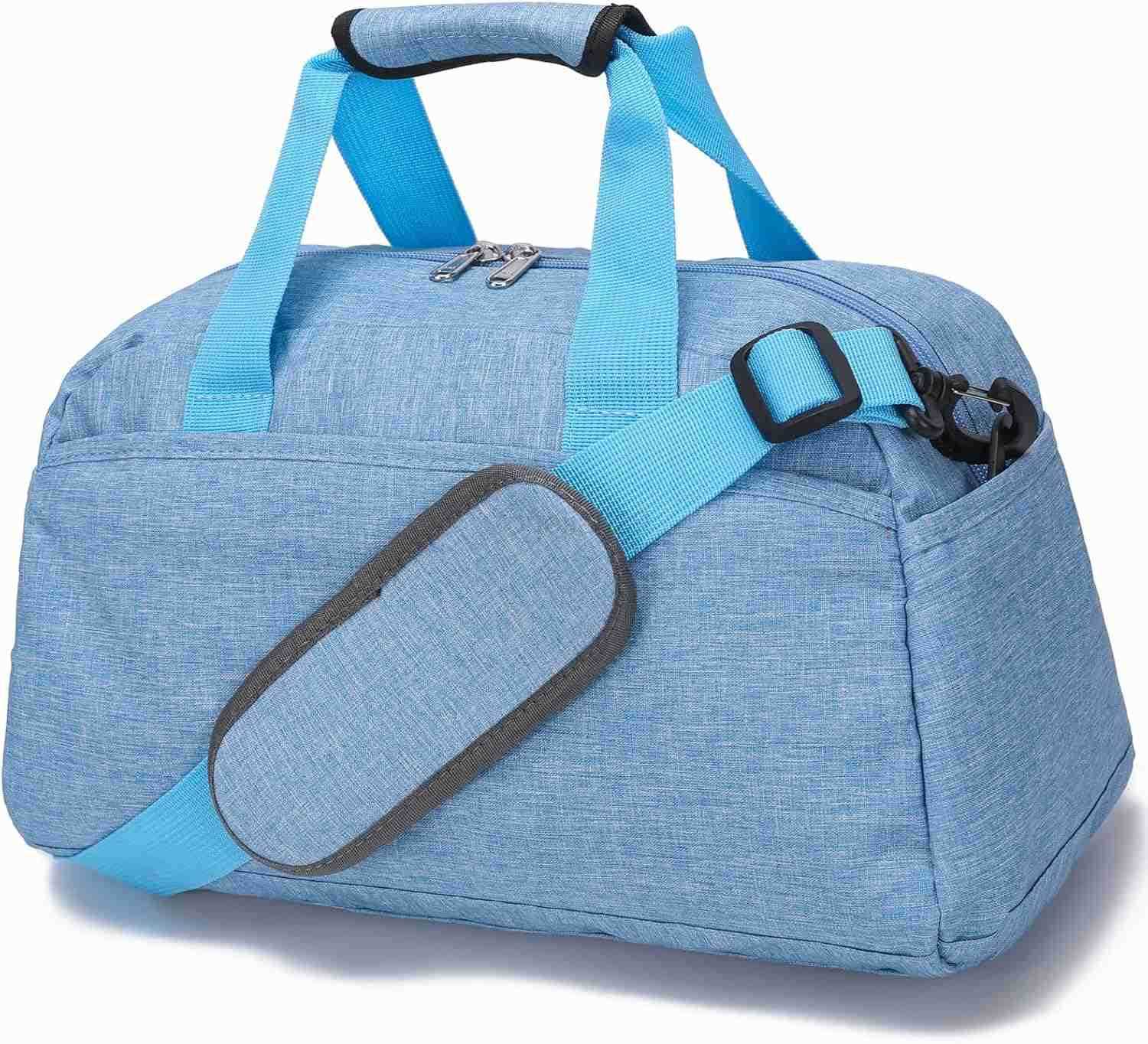 14 inch Small Gym Bag for Women Men Mini Duffel Bag for Travel Sports Lightweight Carry On Bag Black W251107