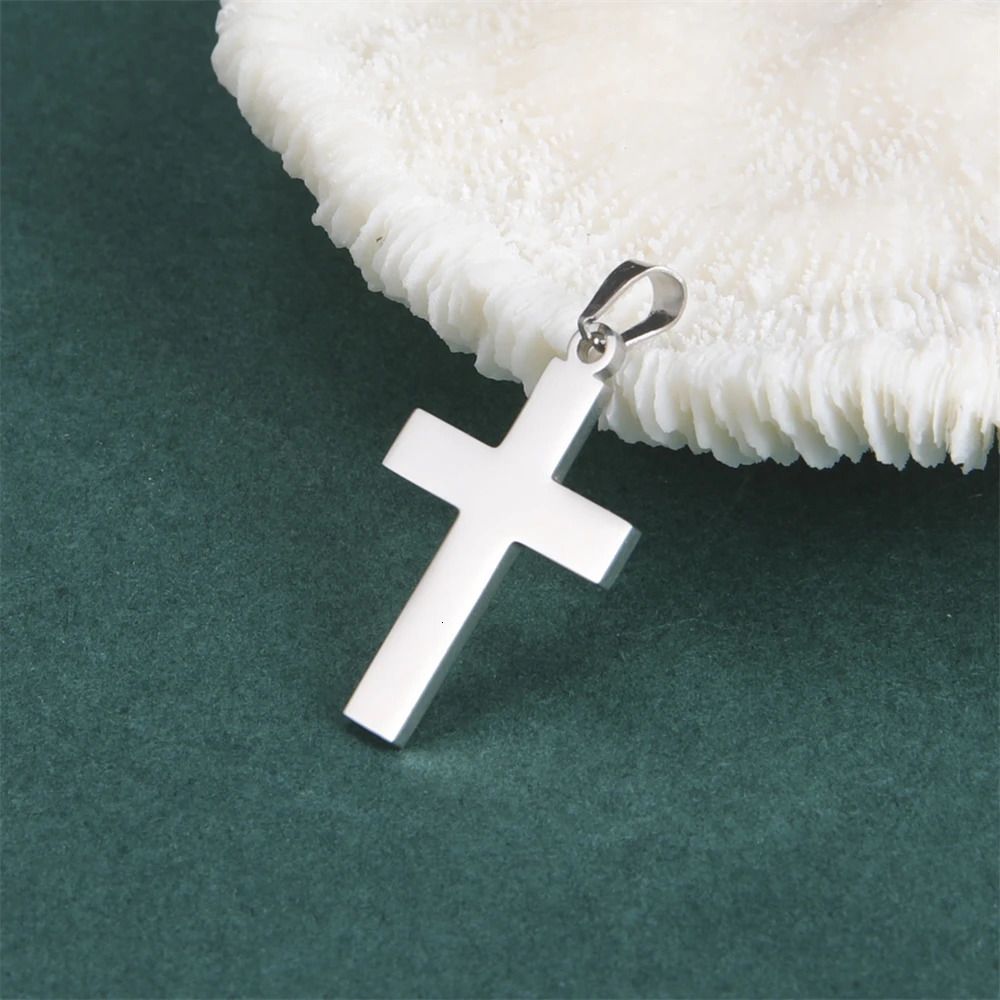 Wholesale 316 stainless steel cross pendant bulk accessories charming cool boys and girls punk hiphop jewelry DIY making gifts 250325