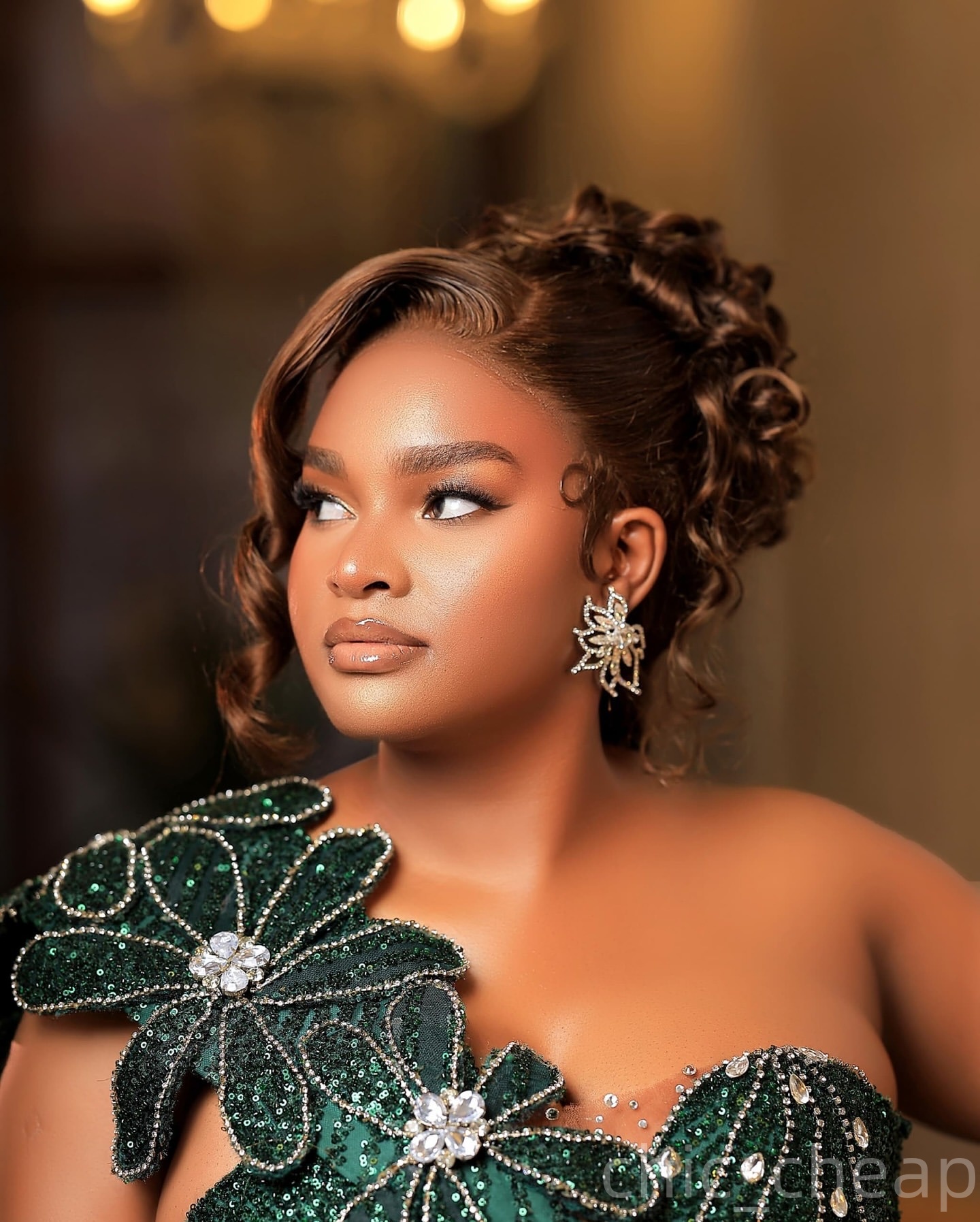 Mermaid Dark Green Prom Dresses 2026 Flowers Crystals One Shoulder Evening Formal Party Second Birthday Engagement Gowns Plus Size Dress For Special O