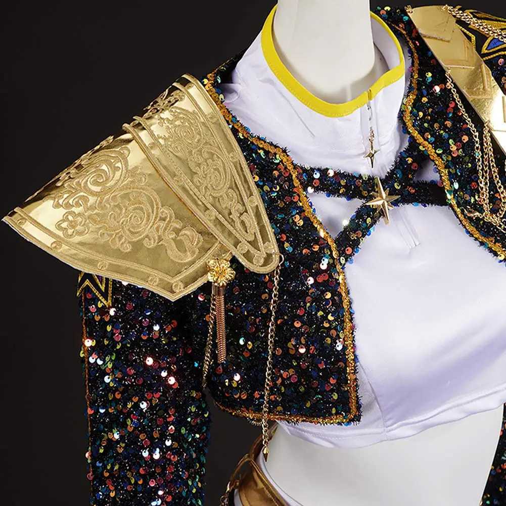 Kids Girls Kpop Rumi Demon Hunters Zoey Mira Cosplay Fantasy Costume Disguise for Child Roleplay Outfits Halloween Carnival Suit W251107