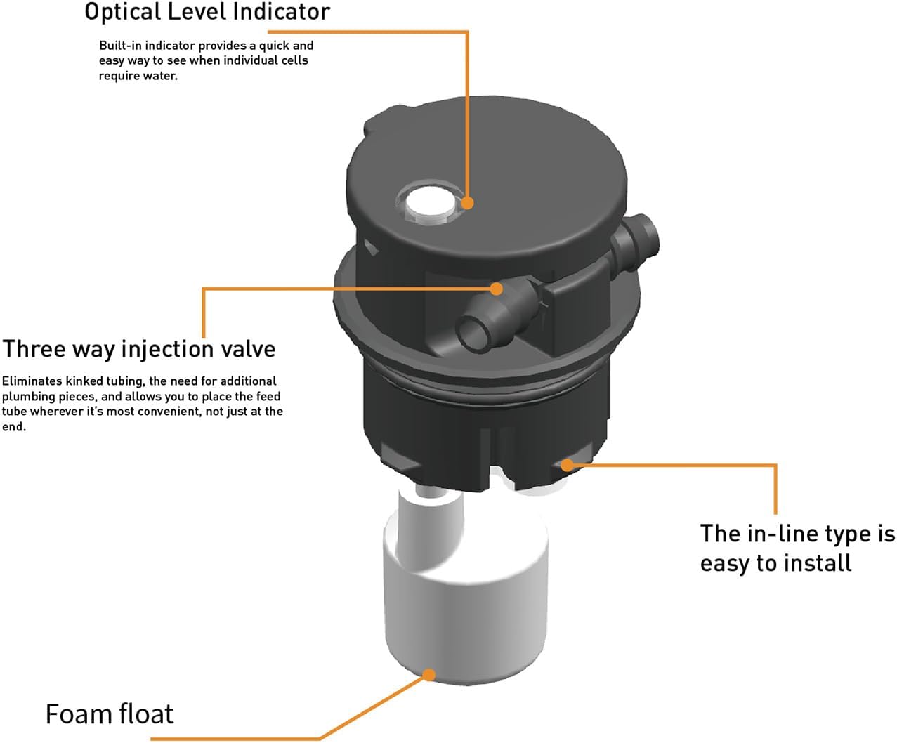 80V Battery Watering System Kit - Forklift, Golf Cart Battery Filler - Single Point Watering System
