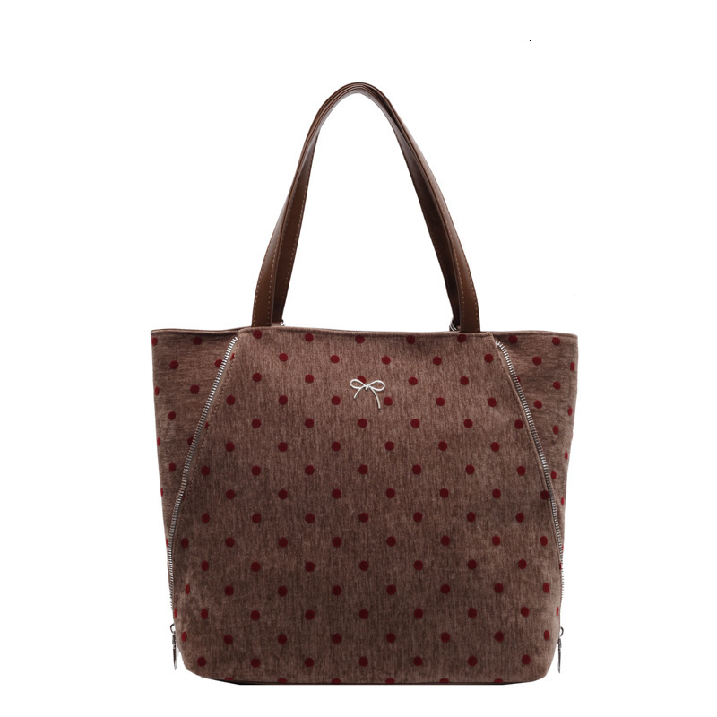 2025S Designer Women S Bag Wave Point Single Shoulder For Women New Artistic Bow Large Capacity Leisure Commuter Simple Tote Women S Bag