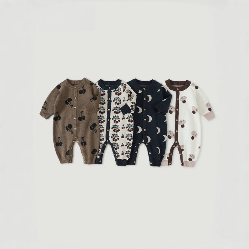 Baby outdoor clothes, autumn clothing, men's and women's knitted sweaters, baby Rompers