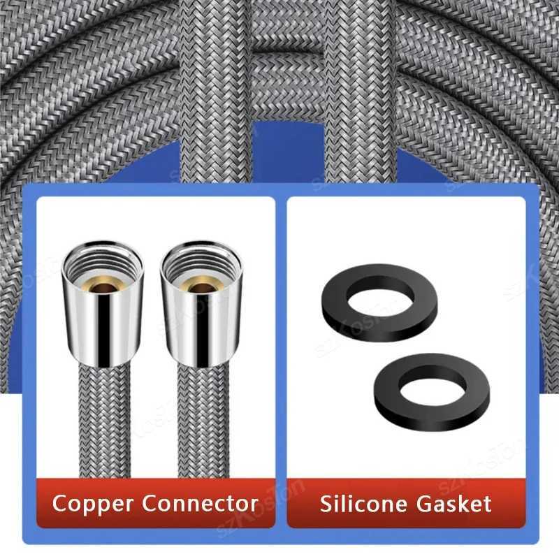 15/2M Nylon ible Shower Hose High Pressure Shower Tube GI/2 Universal Shower Pipe Bathro Accessories Y251107