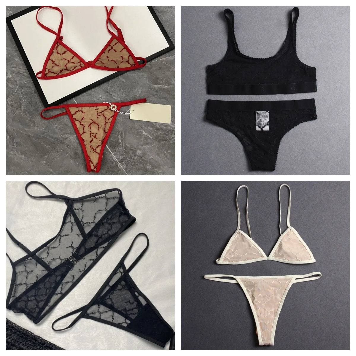 Sexy Perspective Swimwear Women Designer Bikini Tankinis Bathing Suits Lace Low back Swimsuit Beach Chains Underwear Thong Swimming Sets Bikinis EXS25110704