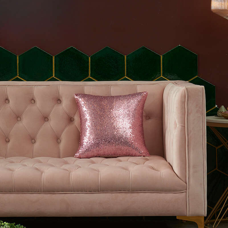 Ins Cross-Border Wedding New Year Christmas Sequin Cushion Lumbar Pillow Wholesale Pillowcase Without Core