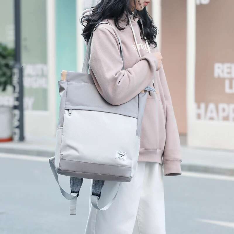 V.Nine Backpack Shoulder Bag Two Way Unisex Backpacks For Laptop 15.6 Inch Waterproof Women Commuter Tote Bags Men Multi Pocket