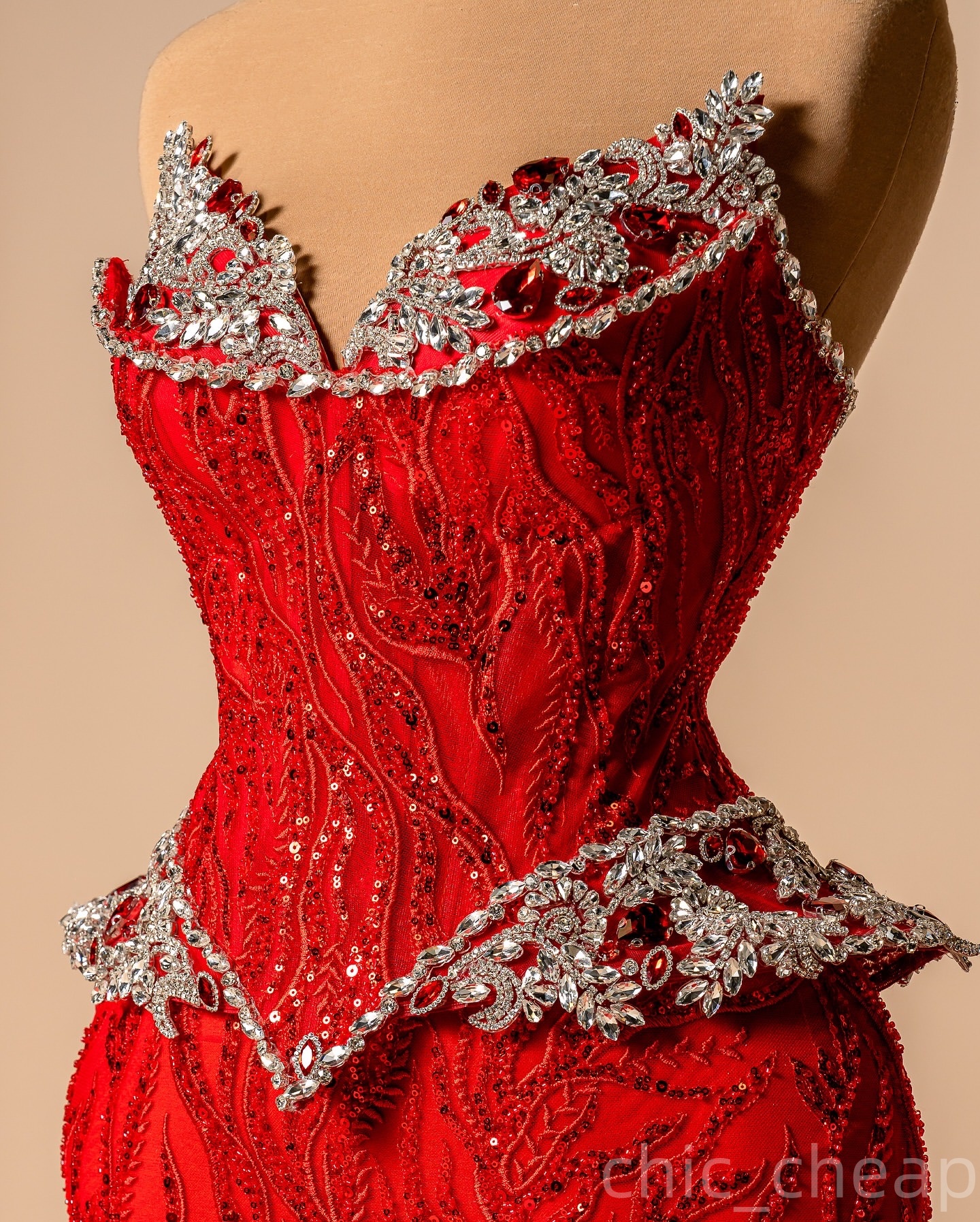 Mermaid Red Prom Dresses 2026 Beaded Crystals Lace Sweetheart Evening Formal Party Second Birthday Engagement Gowns Plus Size Dress For Special Occasi