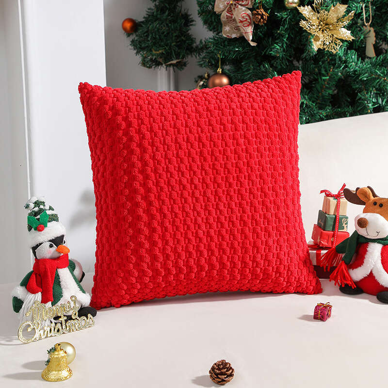 Cross-Border Corduroy 3D Bubble Grain Cushion for Home Living Room Sofa Backrest Pillow Cover