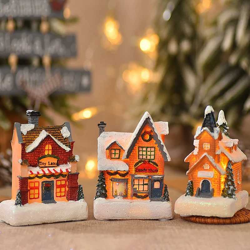 Christmas House Light Decorations For Home Ornaments Kids Xmas Gift New Year 2024 Navidad Decor Bedroom Night Light With Battery W251107