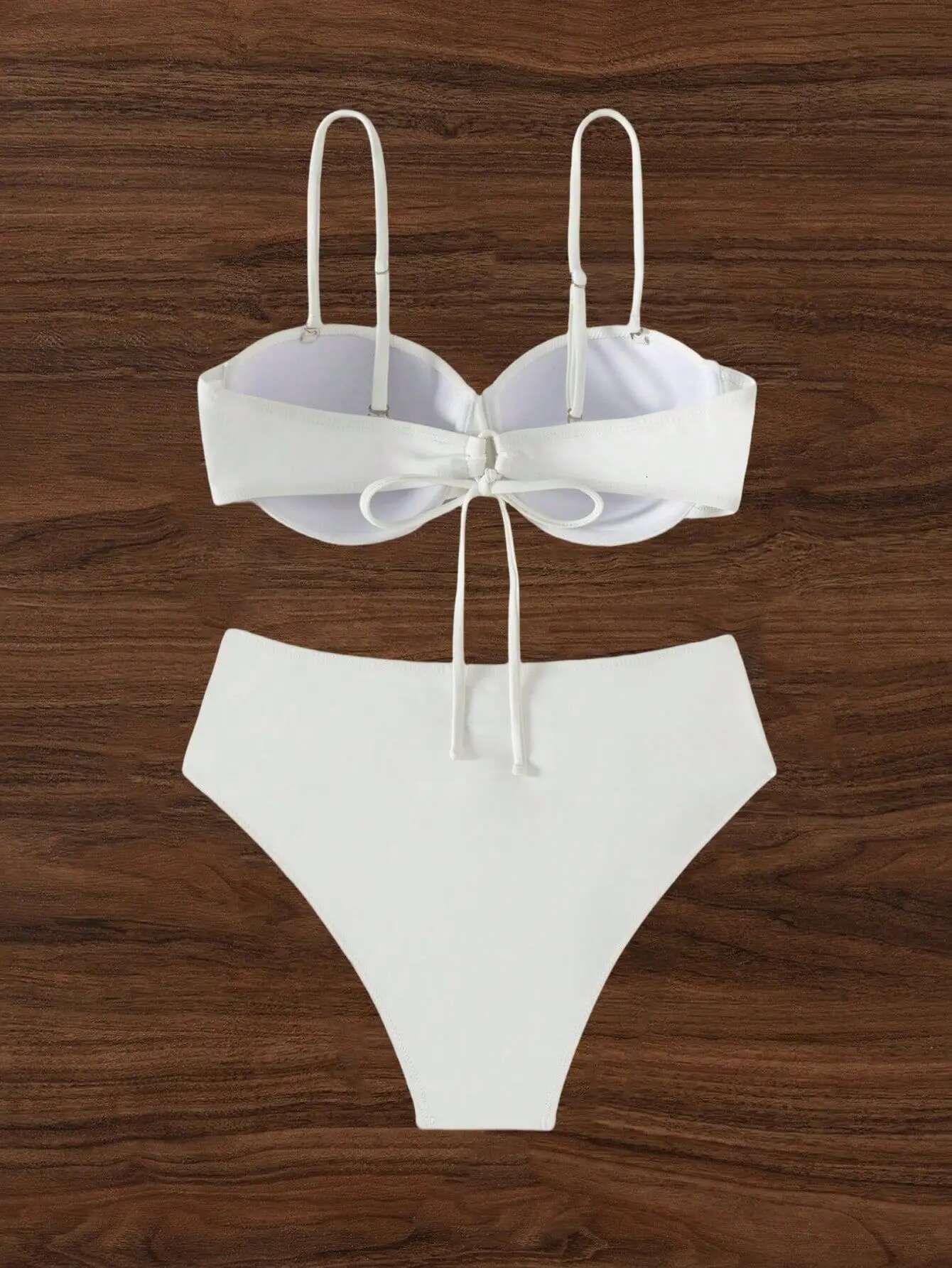 Dongdumaoyi Sexy White Bikinis Women S Swimsuit Push Up Underwire Padded Bra High Waist Swimwear Beach Bathing Suit Pool Bikini Set