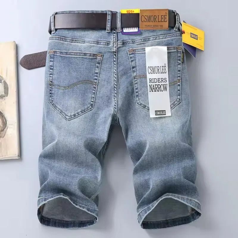 Summer Stretch Thin Bermuda Masculina Cotton Denim Jeans Men Knee Length Soft Clothing Shorts Size 283540 250313