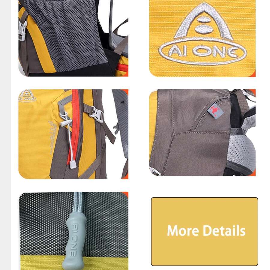 35L Outdoor Travel Hiking Climbing Backpack With Raincover For Men Women Framed Sports Trekking Camping Bag Daypack