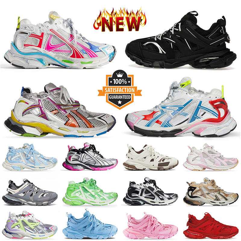 Top Fashion Track Designer Casual Shoes 3 3.0 BURGUNDY Tracks Runner 7.0 7.5 des chaussures Runners Trainers Black White Pink Blue Platform Loafe