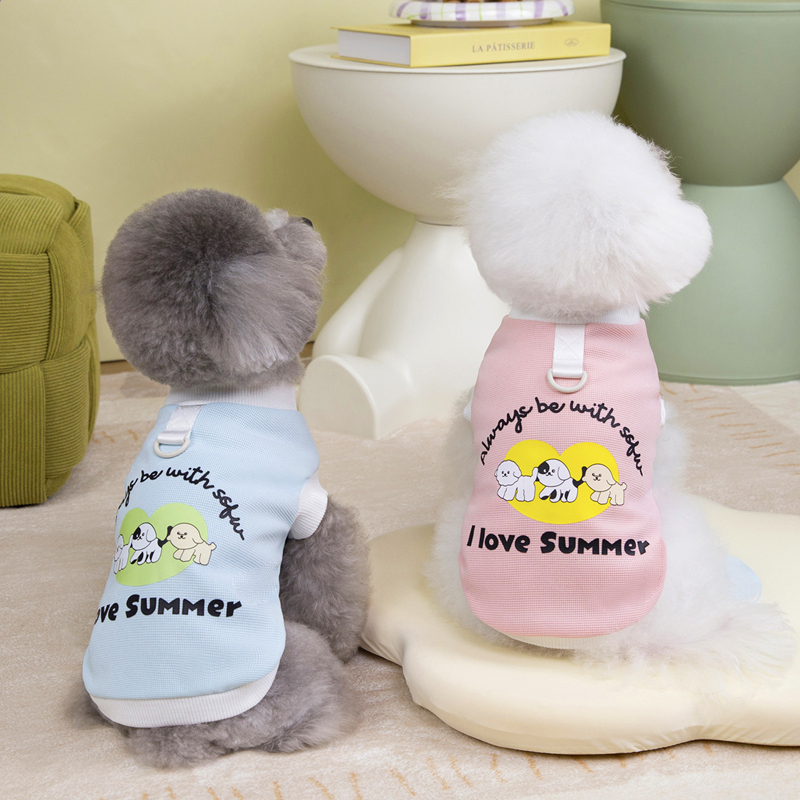 3 Pack Cute Print Dog T-Shirt for Small Dogs, Sleeveless Lightweight Tee Shirt for Summer Outdoor Spring Picnic Sun Protection,Cozy Pomeranians Clothe