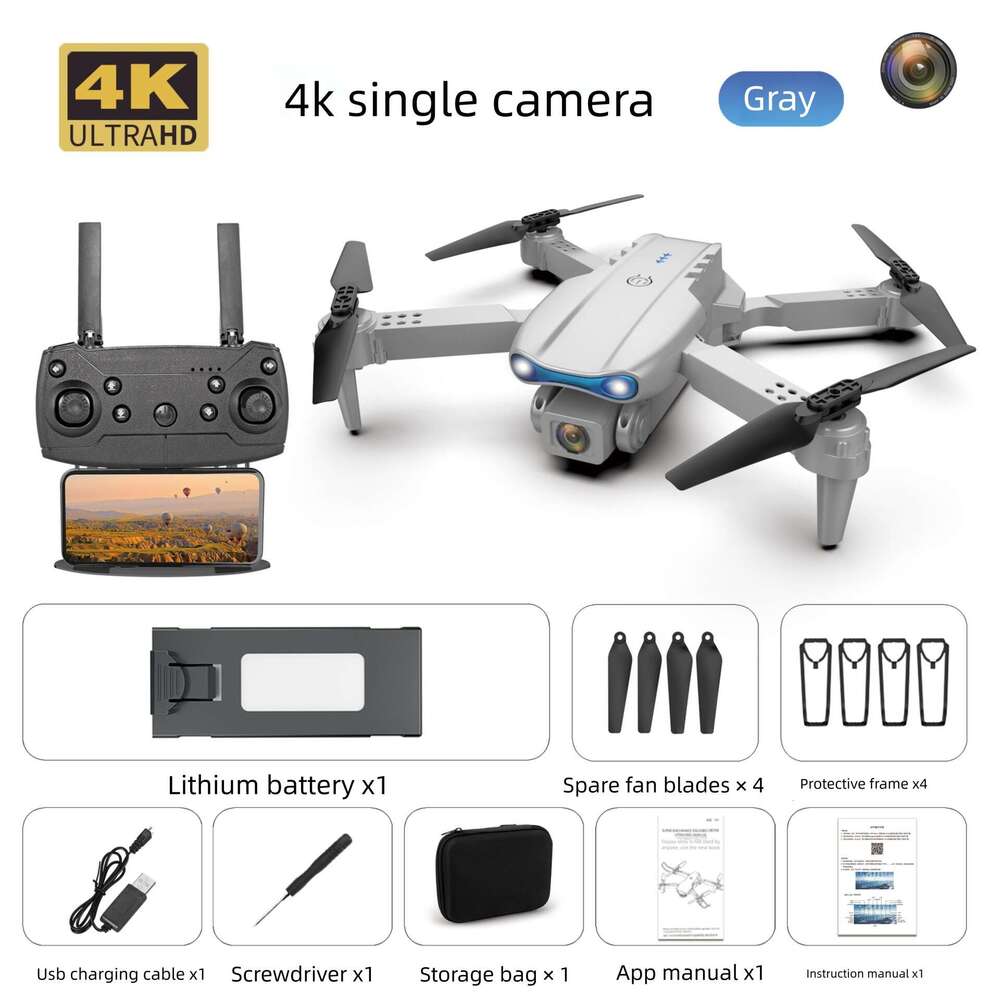 E99pro Aerial Photography 4k HD Dual Camera Obstacle Avoidance Remote Control Aircraft Drone