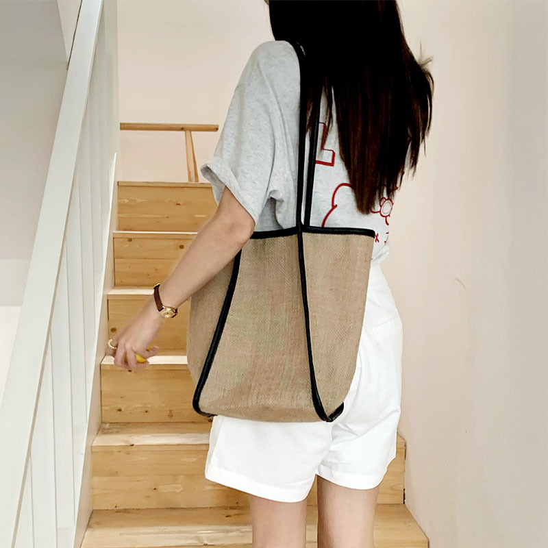Designer Large Capacity Rattan Grass Woven Handbag Shoulder Women's Fashion Shopping Tote Bag Luxury bag 2025s Hot