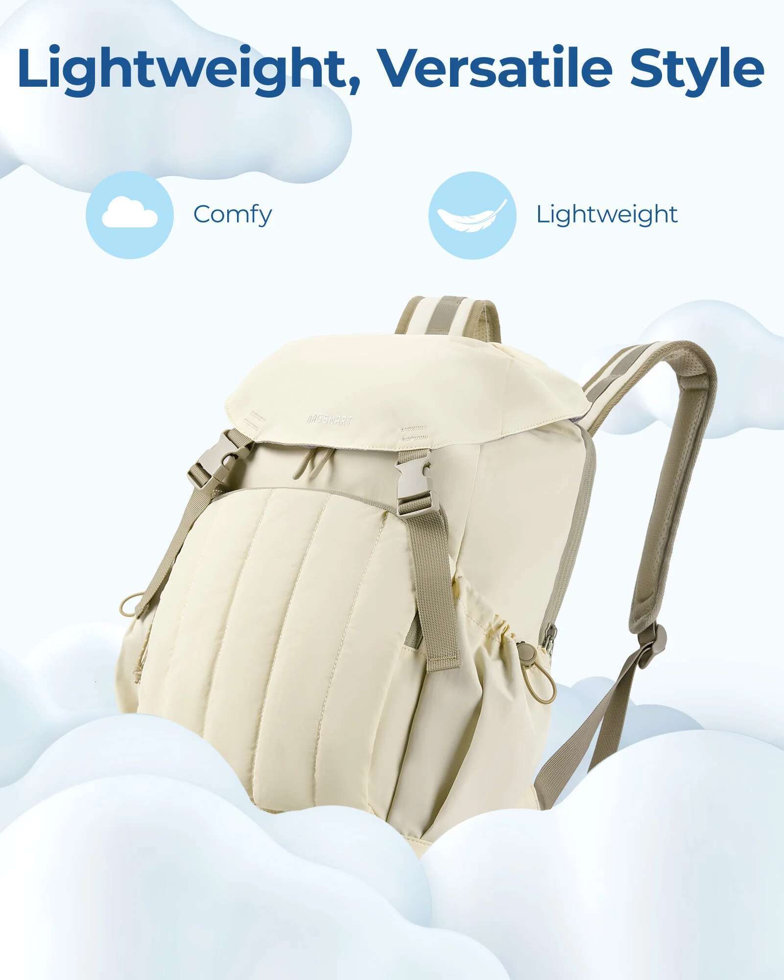 BAGSMART 15.6 Inch Laptop Fashionable Travel Backpack Women Cute School Bag For Girls College Backpacks