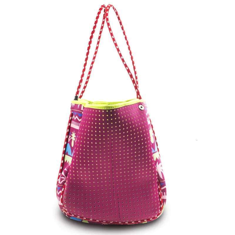 Beach Diving Cloth Printed Handbag European American Outdoor Picnic Women's Waterproof Shoulder Tote Bag Neoprene Open Cover