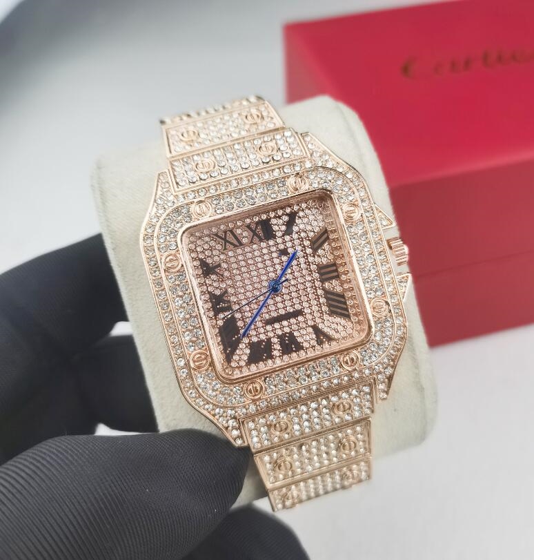 VVS Top Quality Automatic Mechanical Iced Out Women Designer Men Moissanite Pass Dia Watches Free delivery moissanite watch pass dia test with box