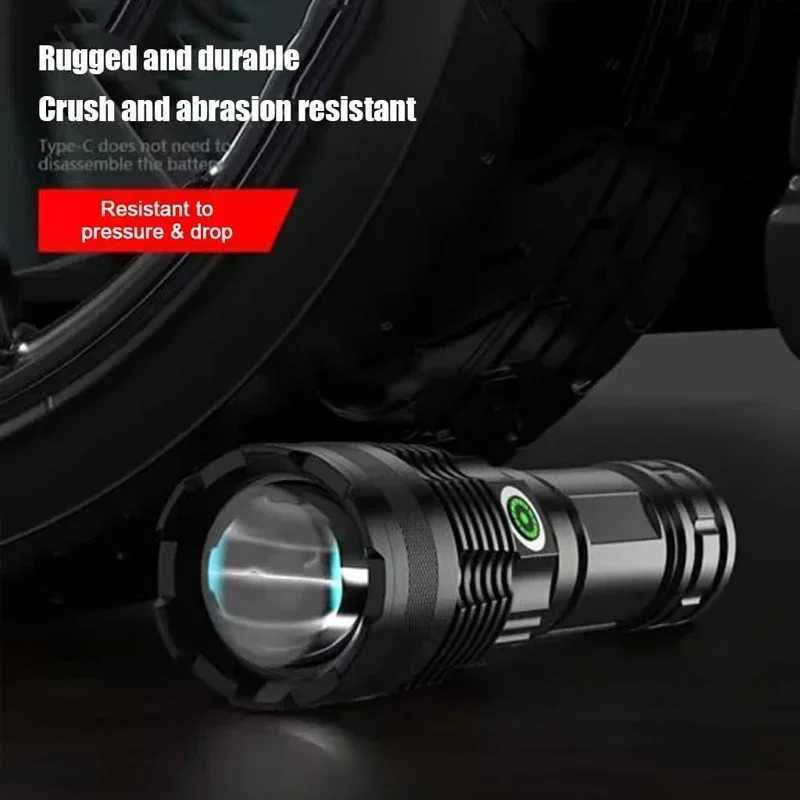 Handheld Flashlight Rechargeable LED Tactical Flashlight with 3 Modes Waterproof for Camping Hiking Outdoor Biking EmergencyW251106