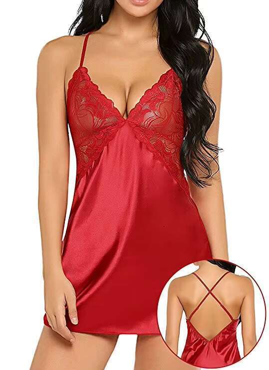 Hot Selg Sleeveless Strap Solid Elegant Slim Women Pama Set Short Night Dress