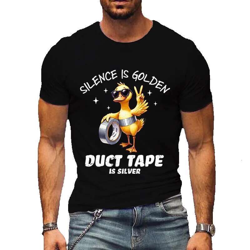 Men's short sleeved T-shirt, fun chicken pattern top, summer casual, fashionable, outdoor sweater, street hip-hop, plus size, men's clothing