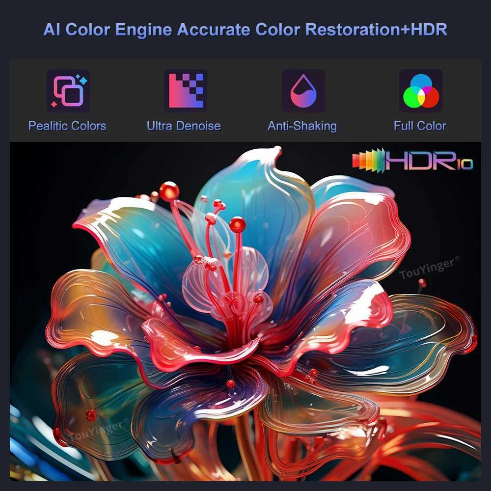 Touyinger Q12W pro 2800ANSI Full HD 4K Dual Screen Wifi BT Smart Home Theater Projector X250407